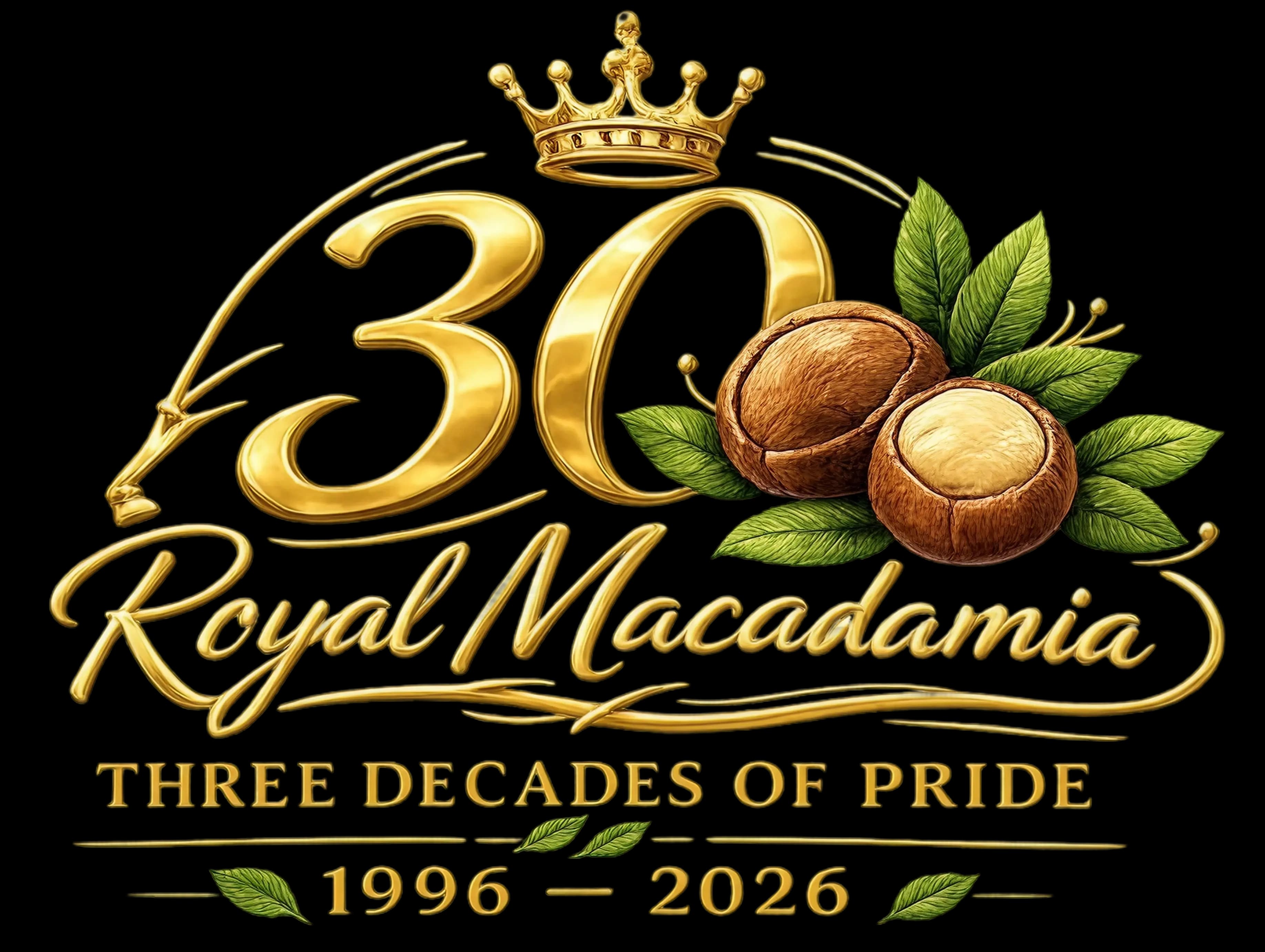 Royal Macadamia 30-year commemorative mark